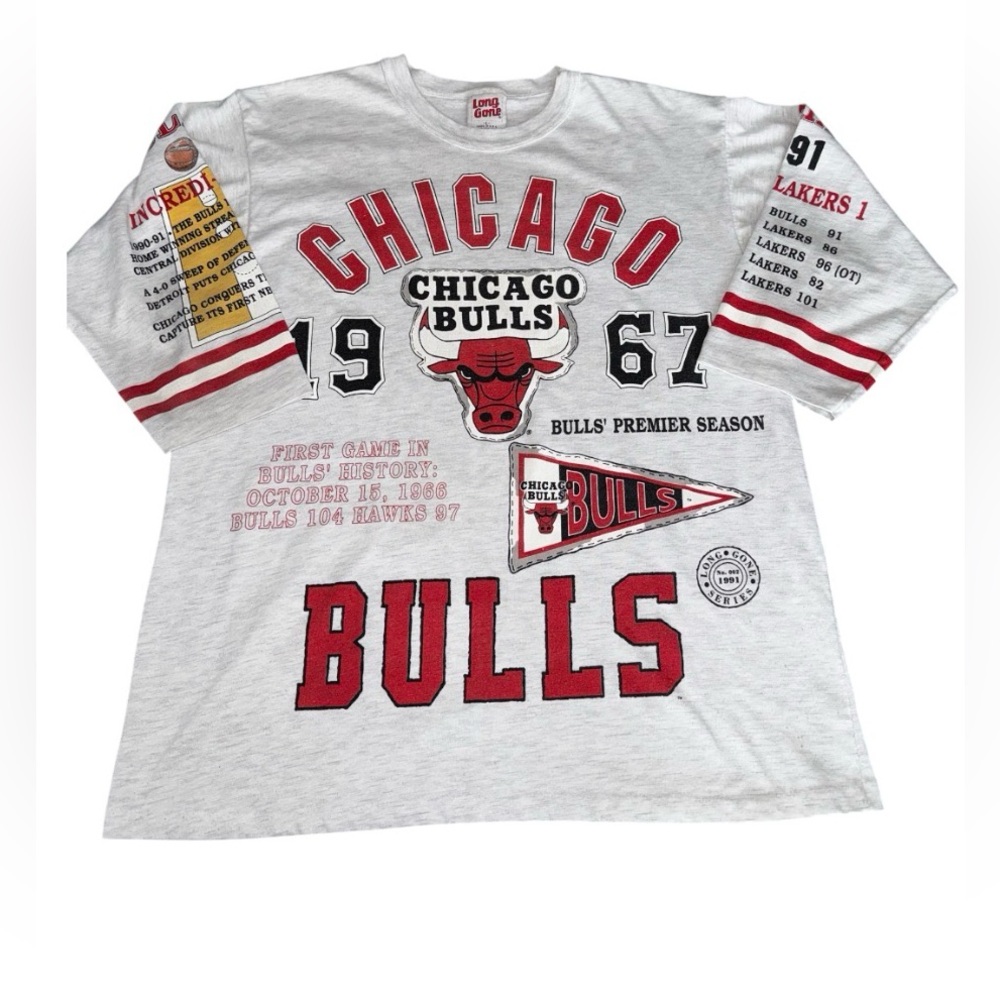 Vintage Chicago Bulls All-Over Print (AOP) 3/4 Sleeve Shirt